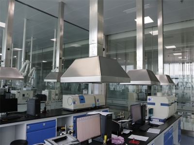 實驗室原子吸收罩、萬向罩、全鋼儀器臺、吊頂、玻璃隔墻、vav智能集中排風系統
